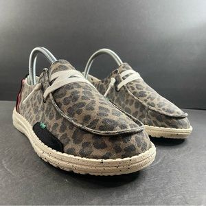 HEY DUDE WENDY JUNGLE BROWN WOMEN'S SIZE 7